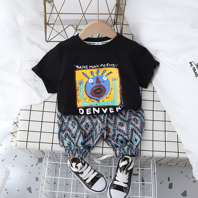 Imaginative Monster T-Shirt + Shorts Casual