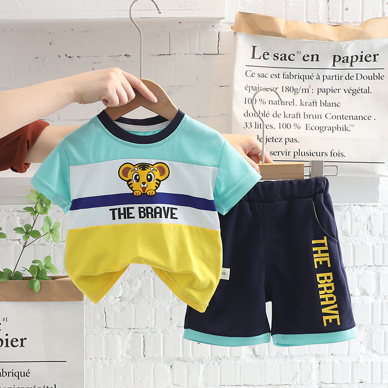 Cute Cartoon Tiger T-Shirt + Shorts