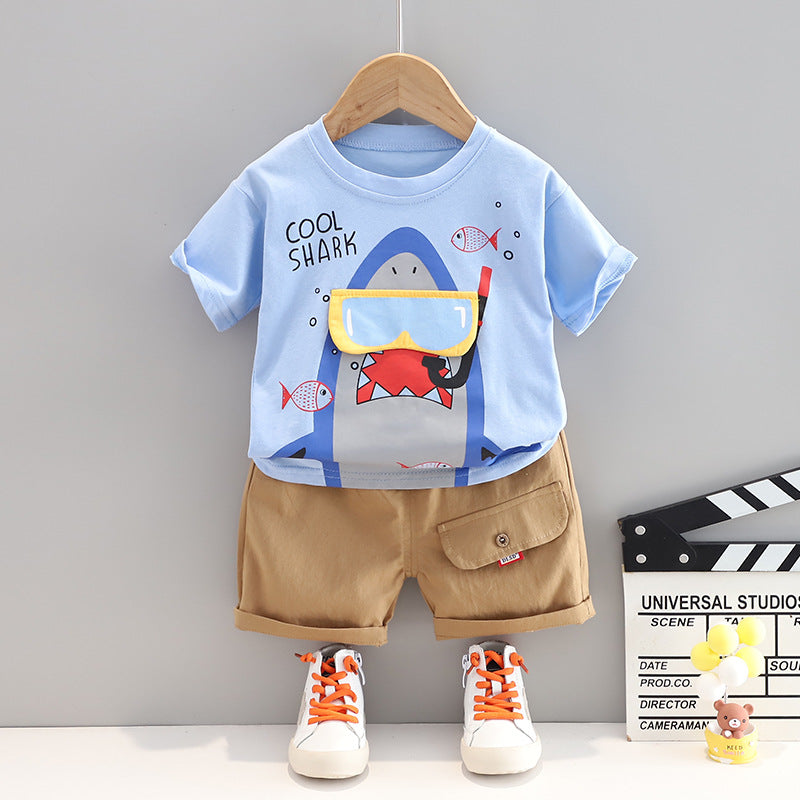 Cool Cartoon Shark T-Shirt + Shorts