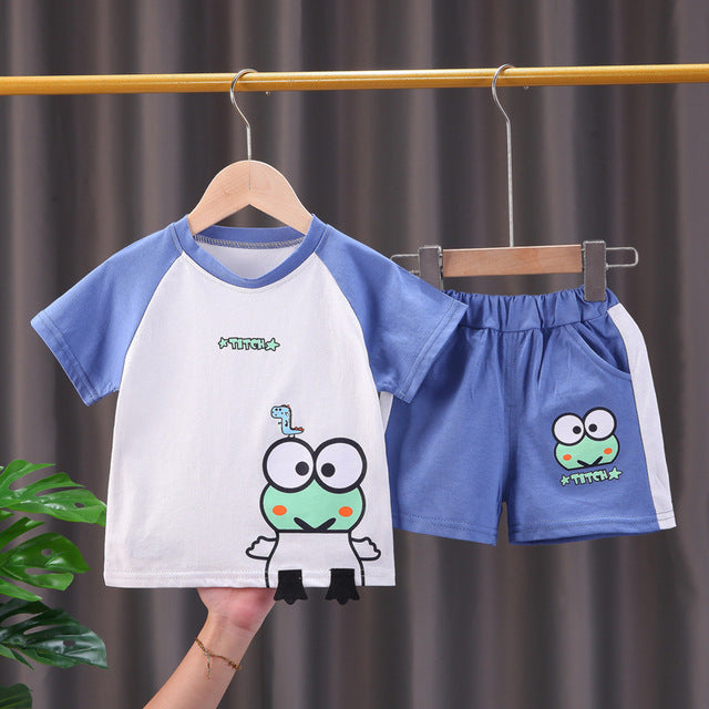Cute Cartoon Frog T-Shirt + Shorts