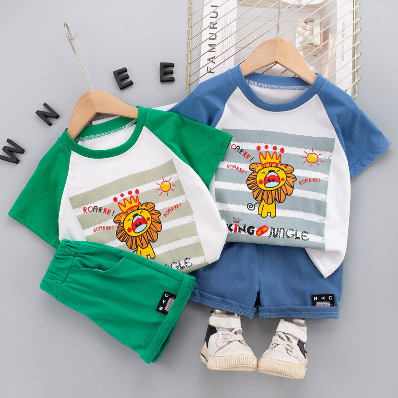 Summer Cartoon Lion  King T-Shirt + Shorts